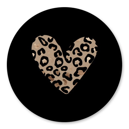 Panterprint hart zwart